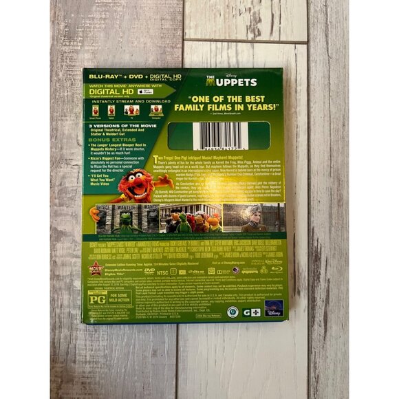 Disney's Muppets Most Wanted Blu-Ray DVD Combo Pack Kid's Movie - Picture 4 of 4